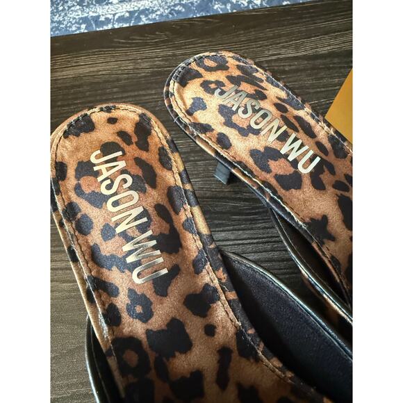 NWT Jason Wu Leopard Print Mini Bow Mules Sz. 9 - Picture 7 of 7